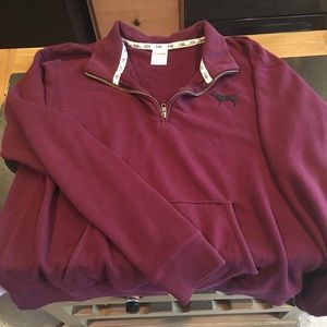 PINK half zip pullover size M